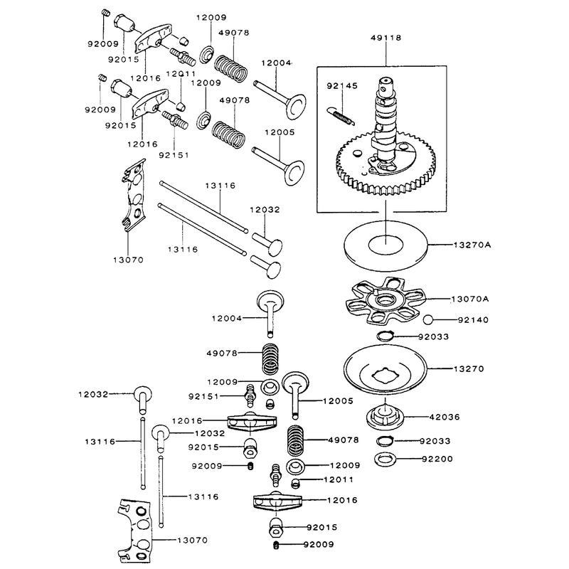 Valvecamshaft Assembly Kawasaki Fh500v-As25