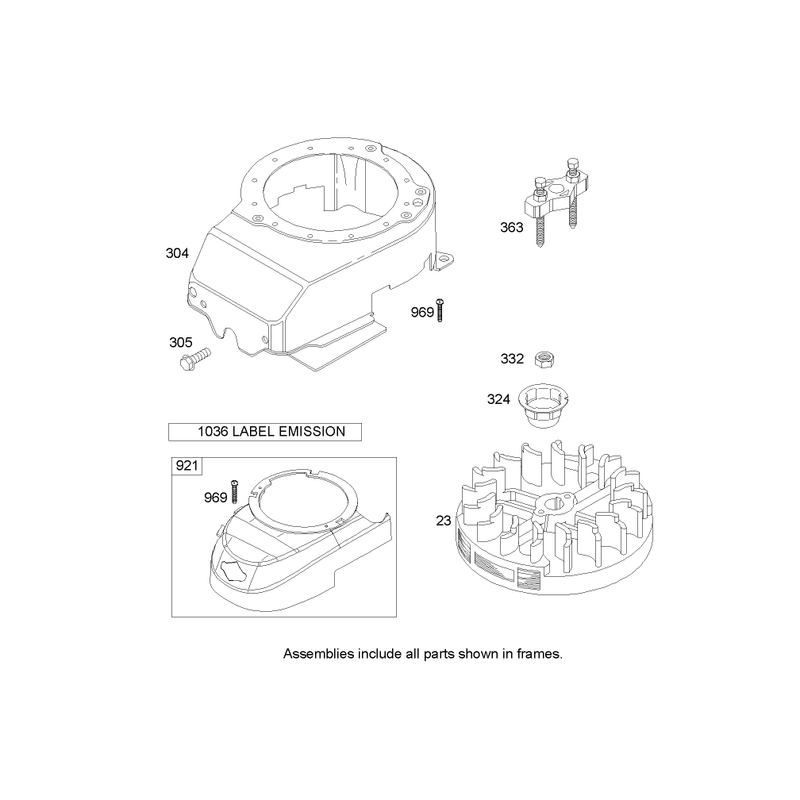 Blower Housing Assembly Briggs and Stratton 122K05-0171-E1