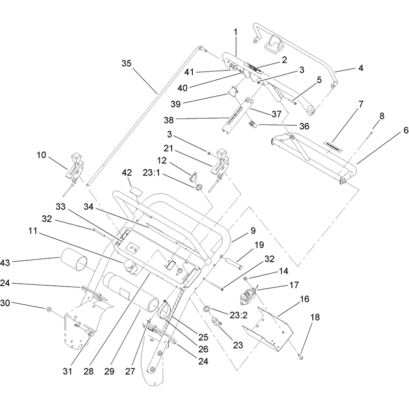 Handle and Control Panel Assembly