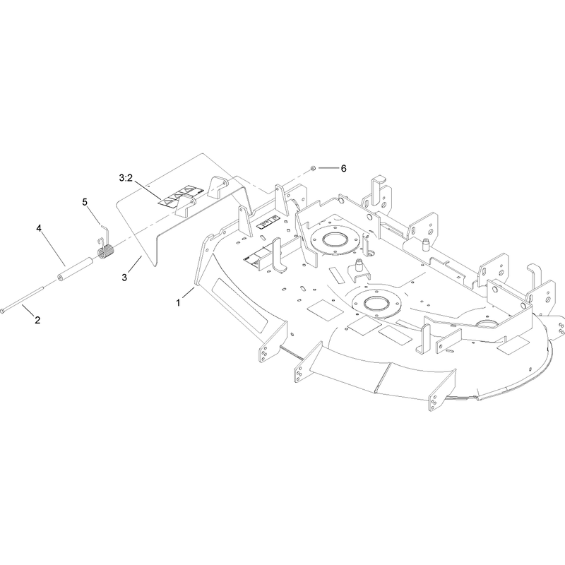 Deck and Deflector Assembly No 106-6565