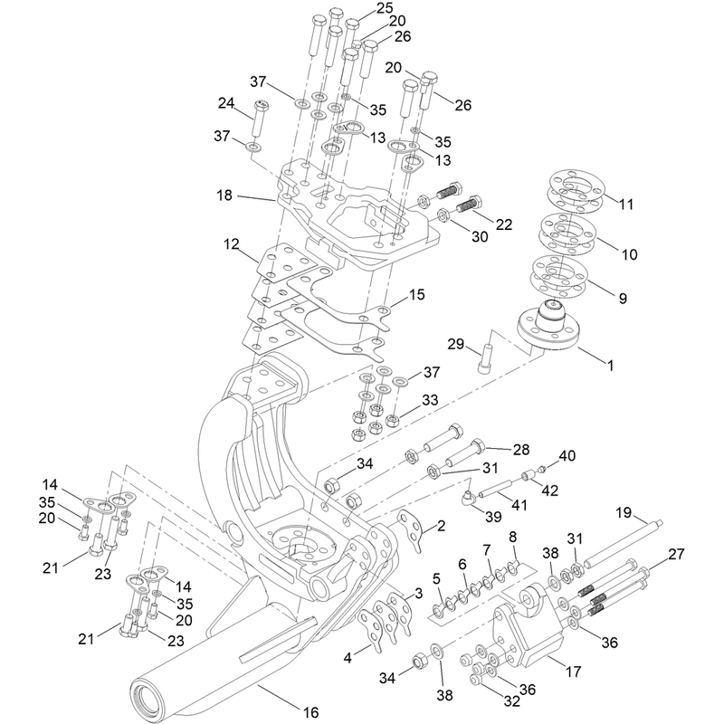 Front Left and Rear Right Attachment  Assembly No. 133-5074