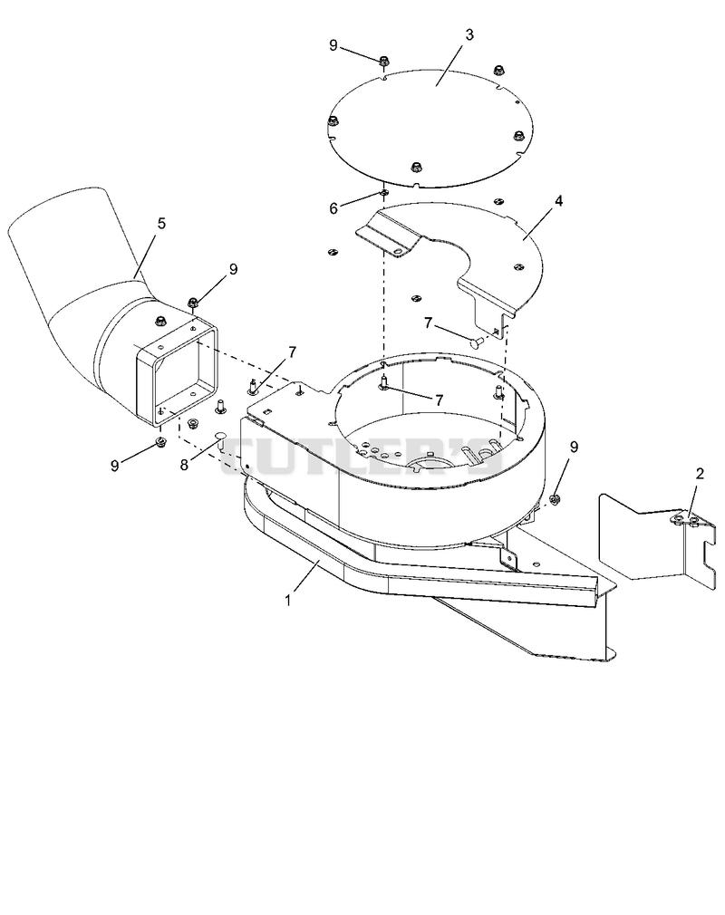 Baffle And Blower Housing - 60"