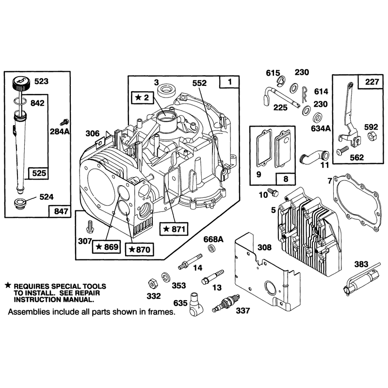 Engine Briggs and Stratton Model 283707-0160-01