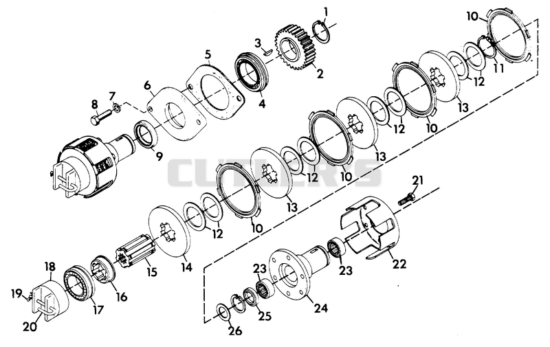 NUMBER FIFTEEN - PTO CLUTCH ASSEMBLY