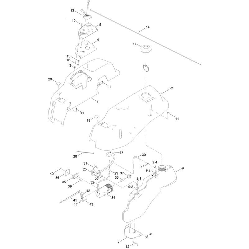 Body Styling and Fuel Tank Assembly