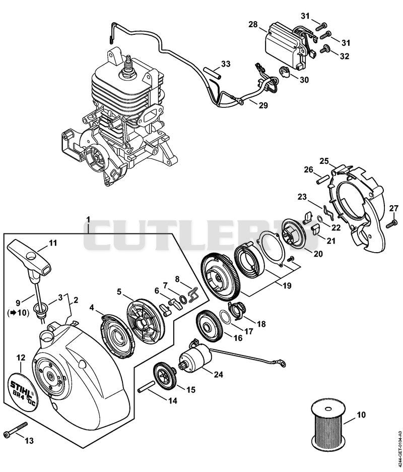 Rewind starter BR 450 C