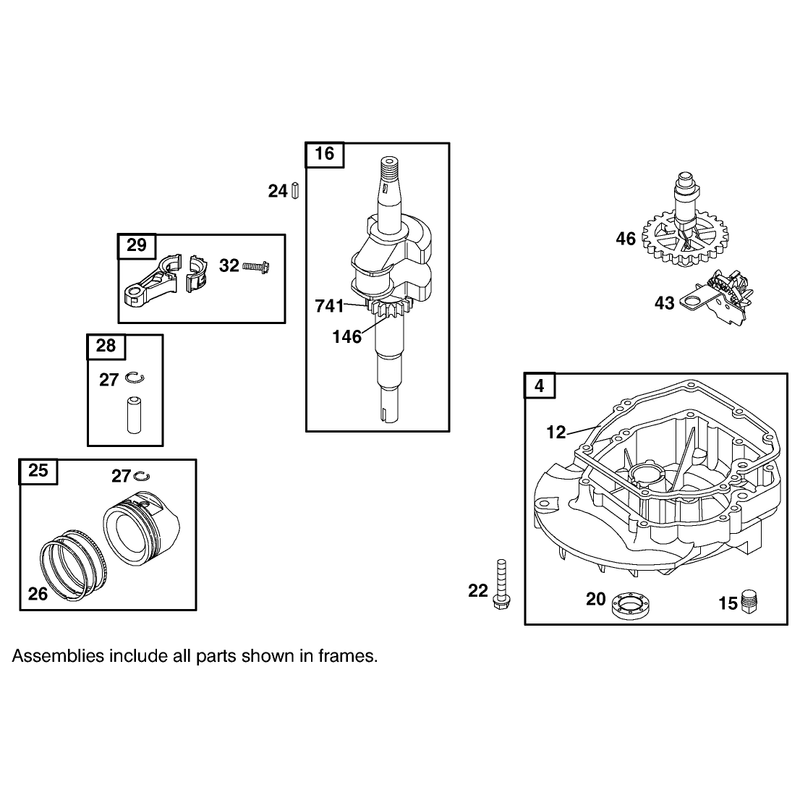 Crankcase and Crankshaft Assembly