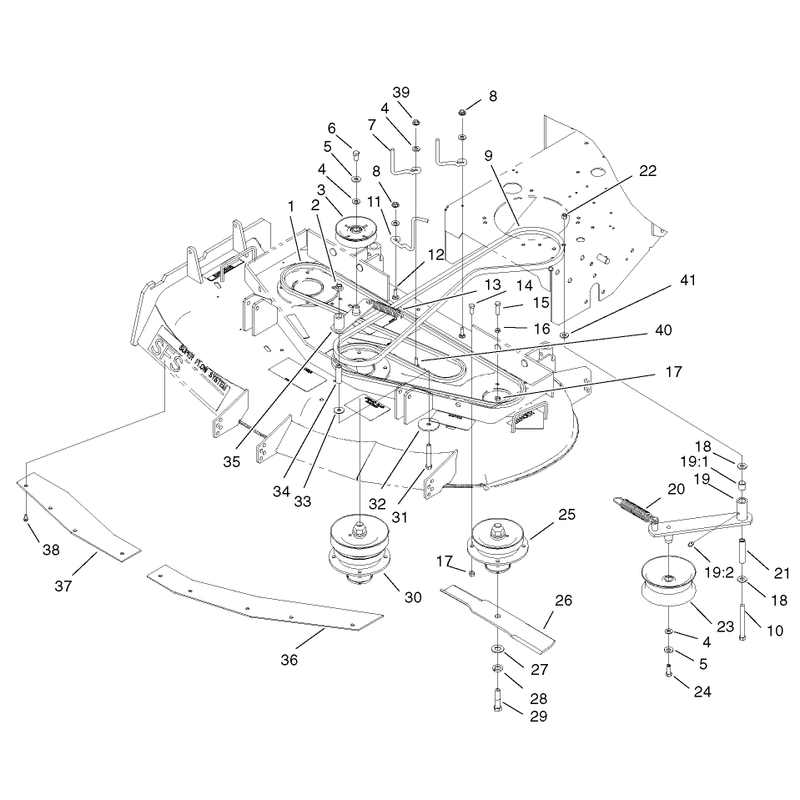 Spindle Idler Pulley and Belt Assembly