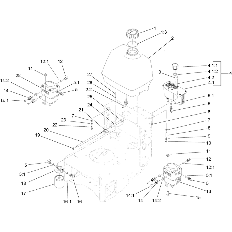 Fuel System Hydro Pump and Filter Assembly