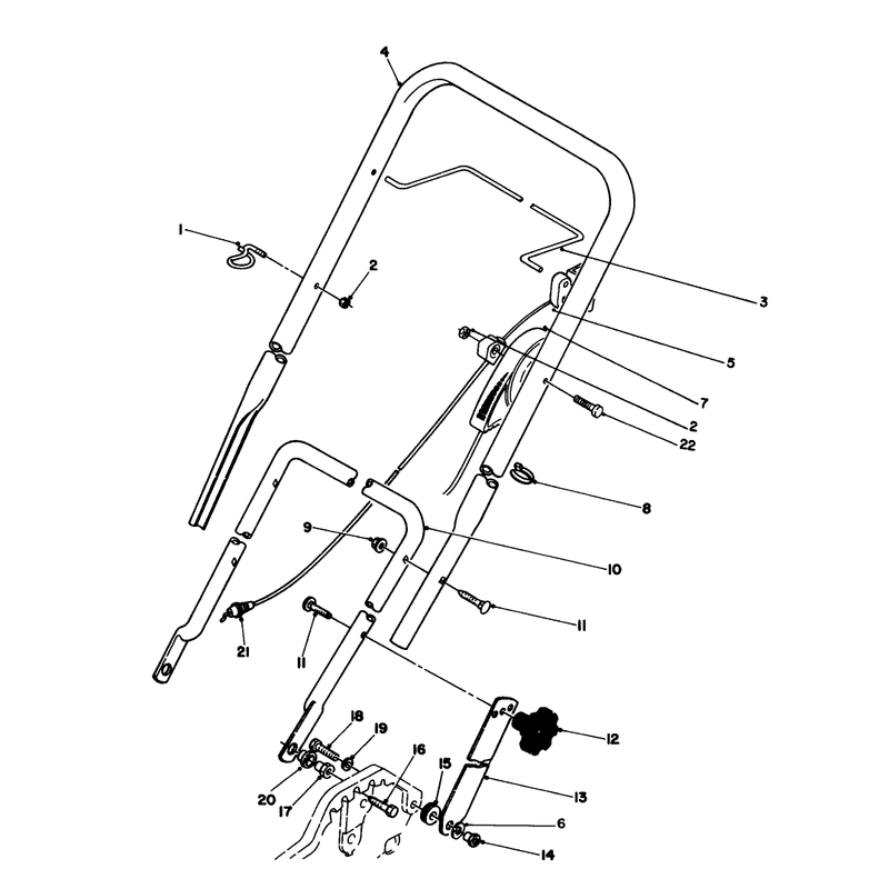Handle and Throttle Control Assembly