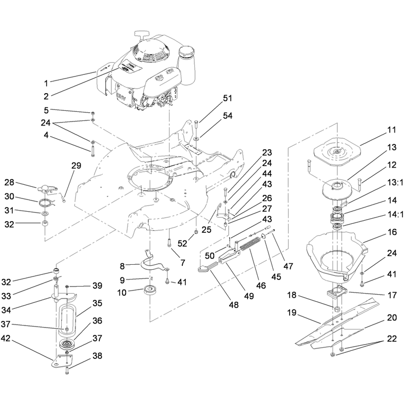 Engine and Blade Assembly