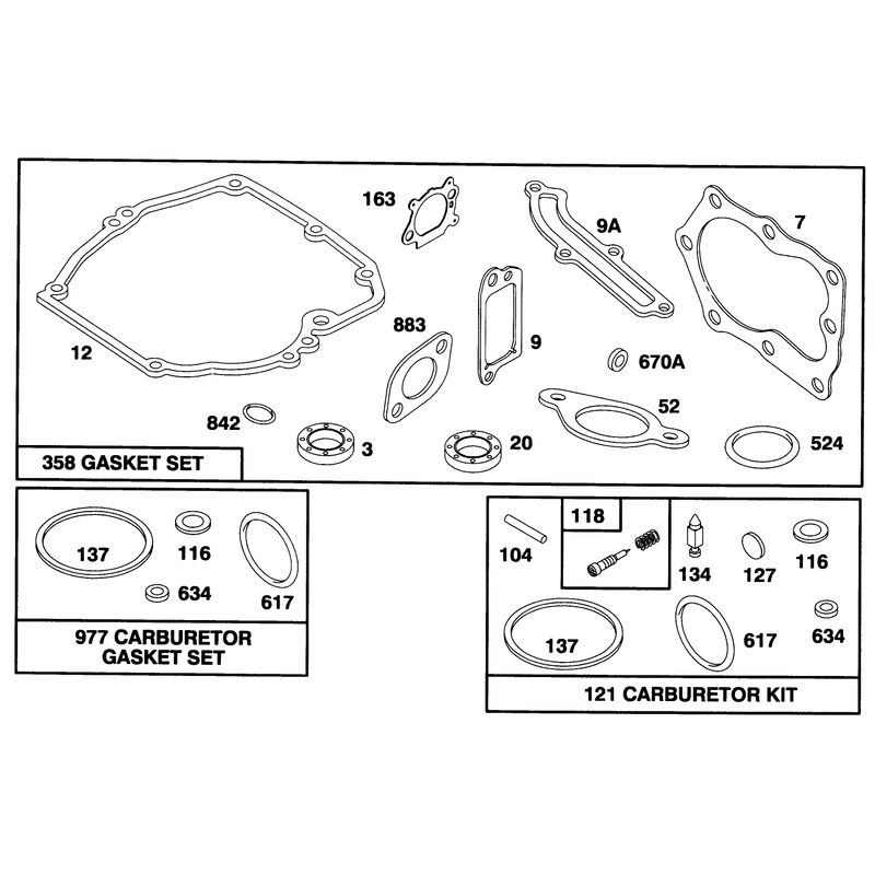 Engine Briggs and Stratton Model 12e802-0620-01