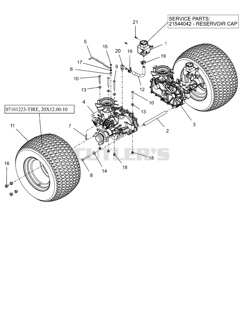 Rear Tires And Transaxles - 60"