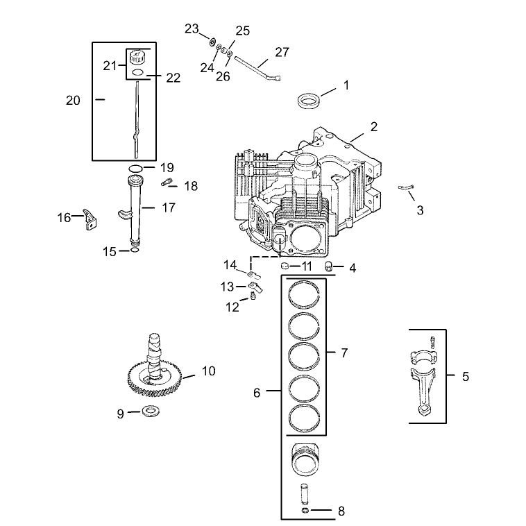 Crankcase Assembly Kohler CV23S-PS75560