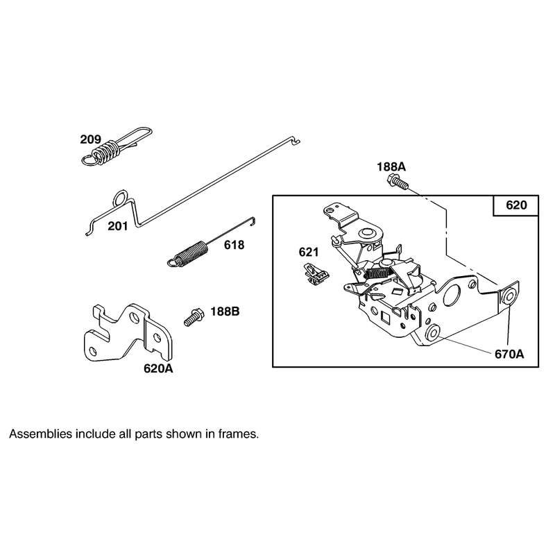Carburetor Link Assembly Briggs and Stratton 127802-0640-01