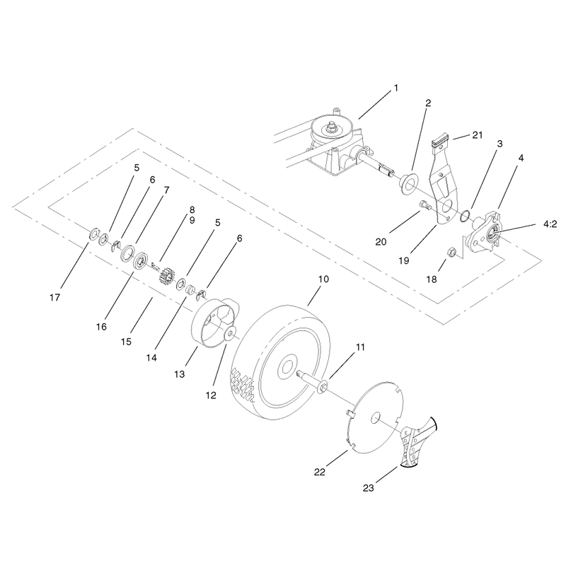 Gearcase and Wheel Assembly