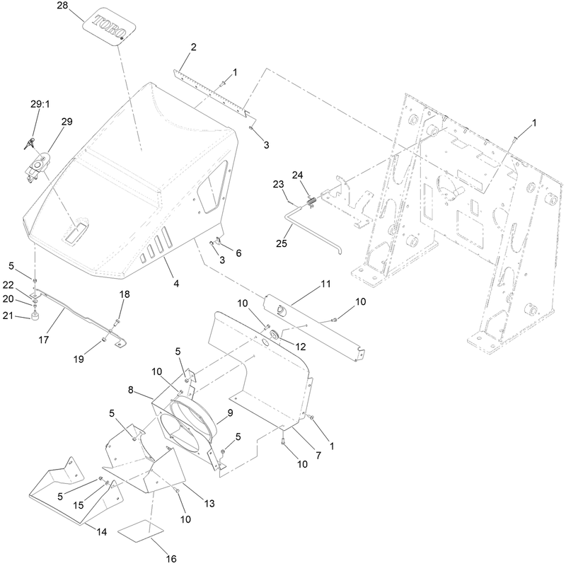 Hood and Fan Assembly