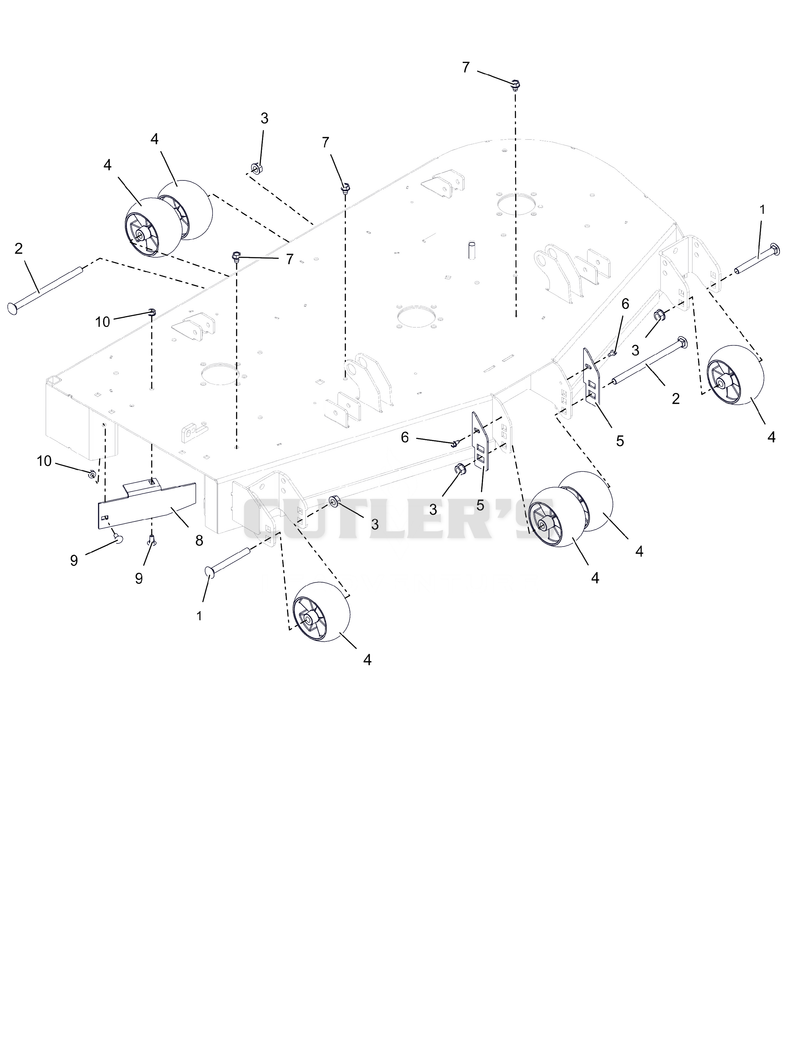 Anti-Scalp Wheels and Baffles - 52" - SD