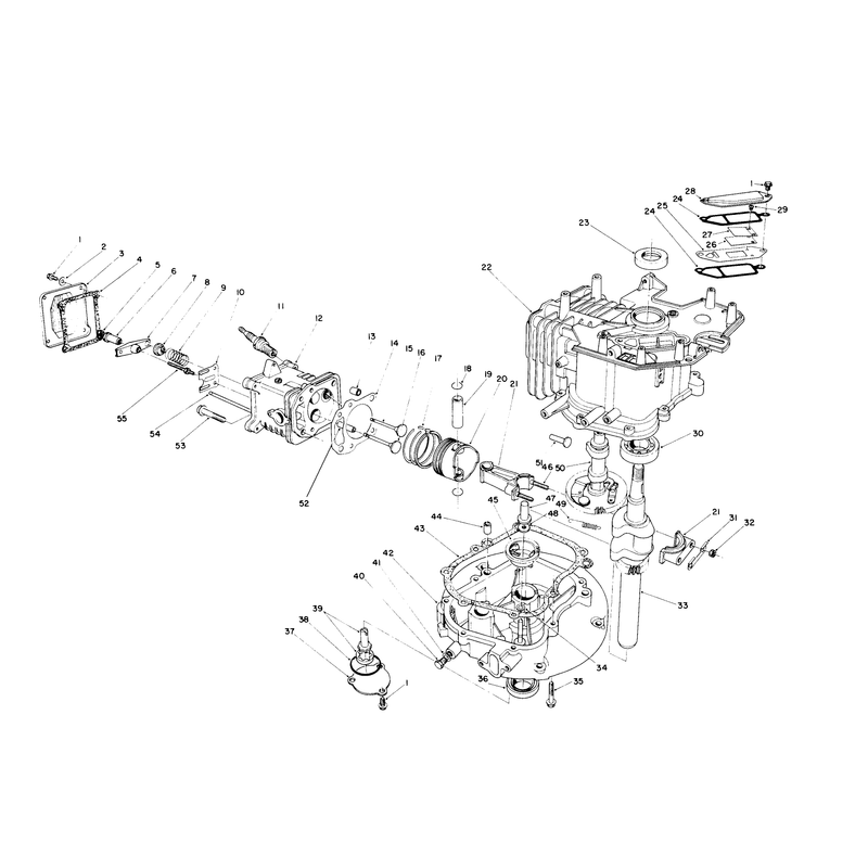 Crankcase Assembly (continued) (engine No. Vmg6) (model 26620b-0902962 Thru 0903406)