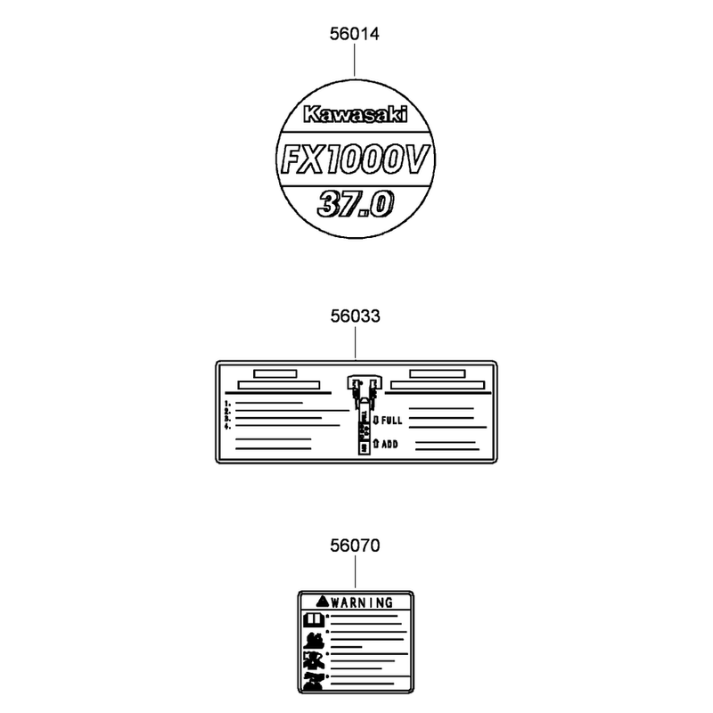 Label Set  Kawasaki FXT00V-AS06
