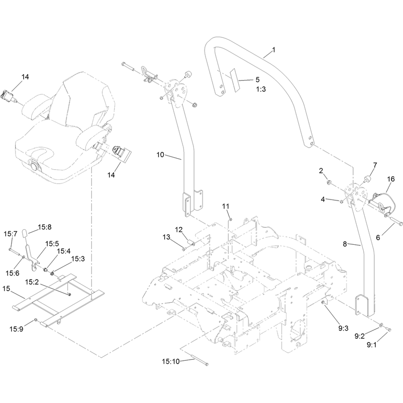 Roll Over Protection System Assembly No 117-3866