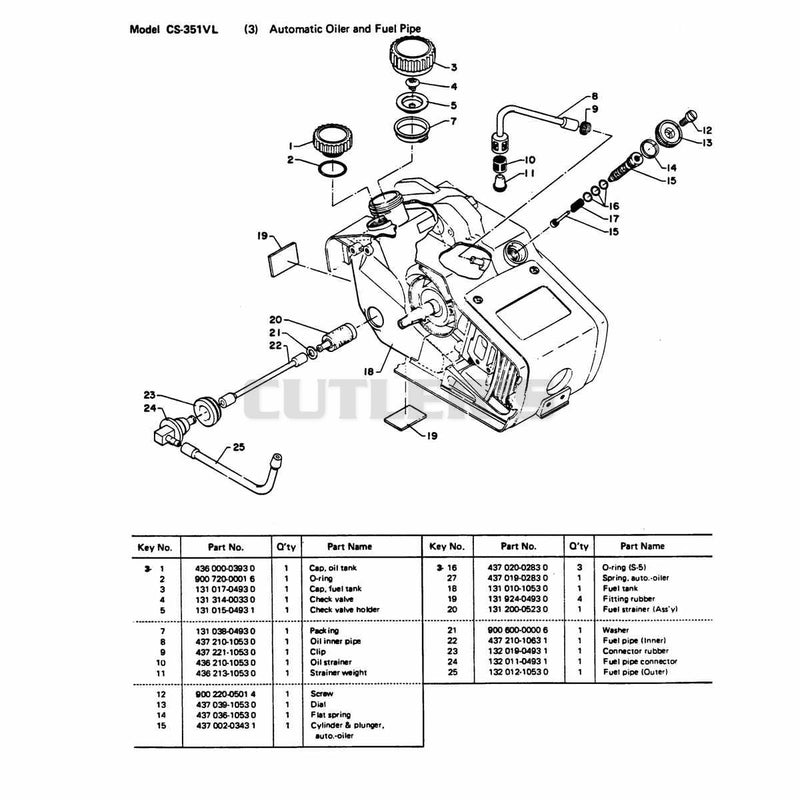 Model  3 Automatic Oiler And Fuel Pipe
