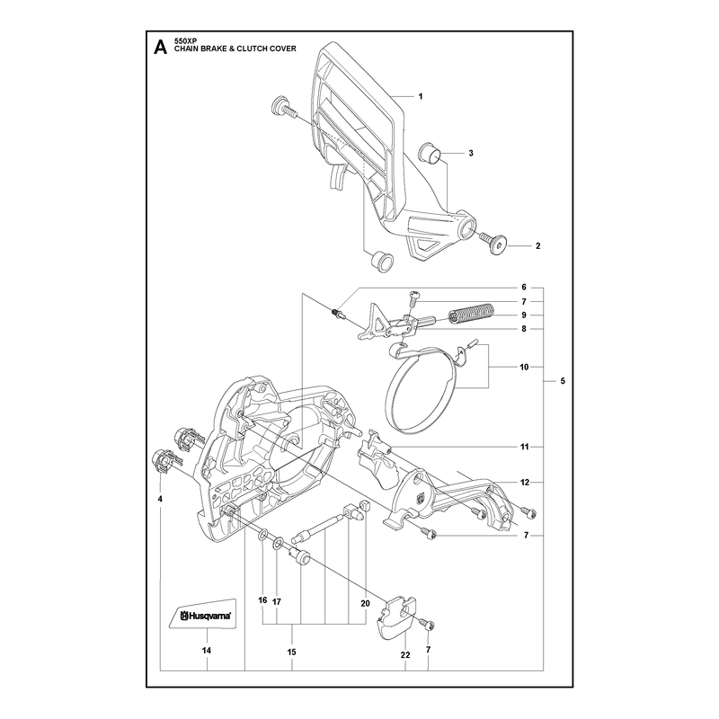 CHAIN BRAKE AND CLUTCH COVER