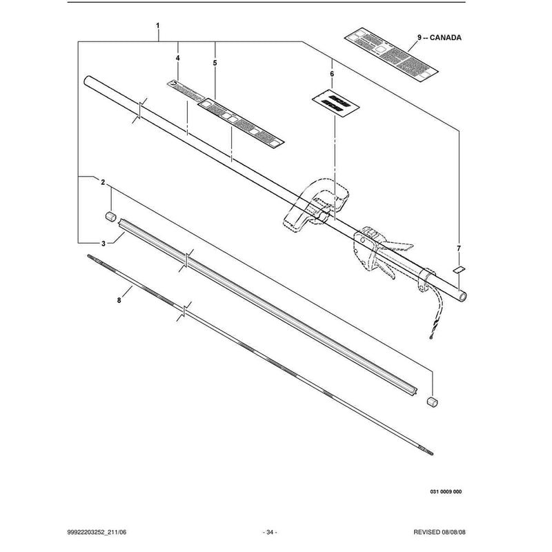 Main Pipe Assembly, Flexible Driveshaft