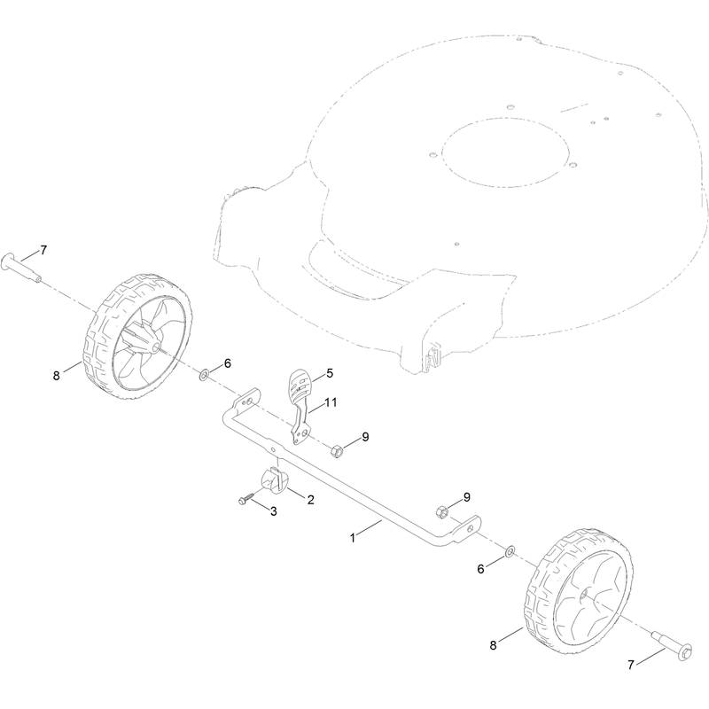 Front Wheel and Height of Cut Assembly