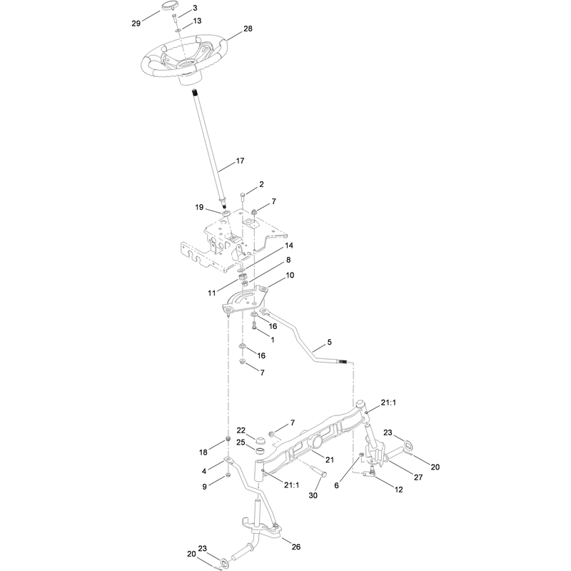 Steering and Front Axle Assembly