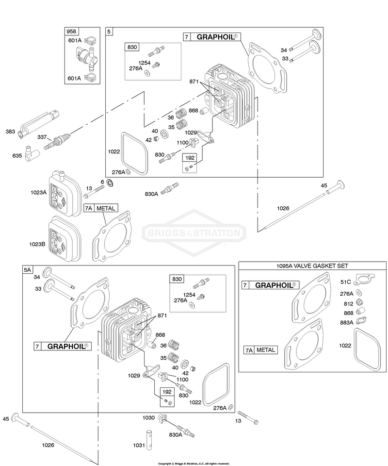 Cylinder Head, Valves, Gasket Set - Valve