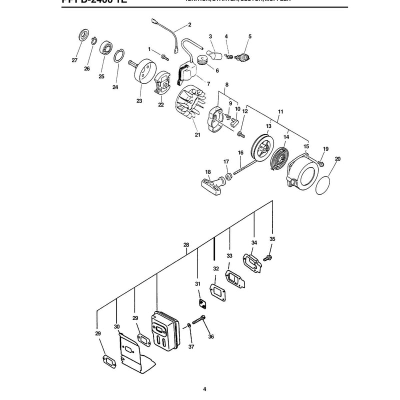 IGNITION, STARTER, CLUTCH, MUFFLER