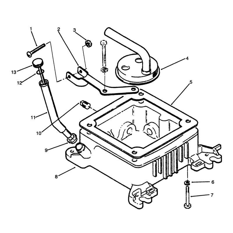 Oil Fill Tube Bracket and Base
