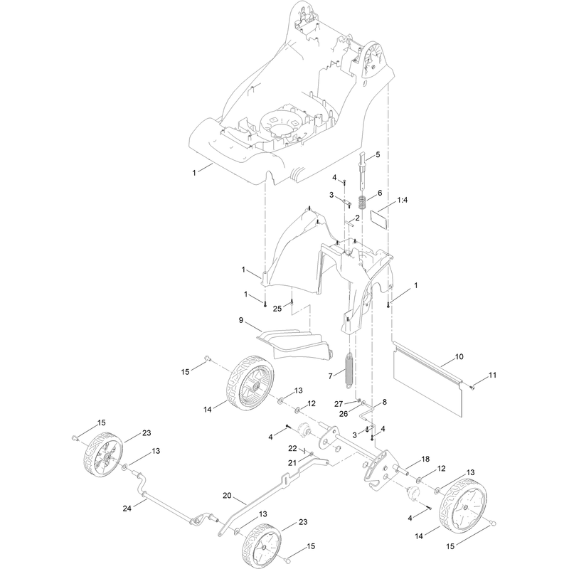 Traction and Height of Cut Assembly