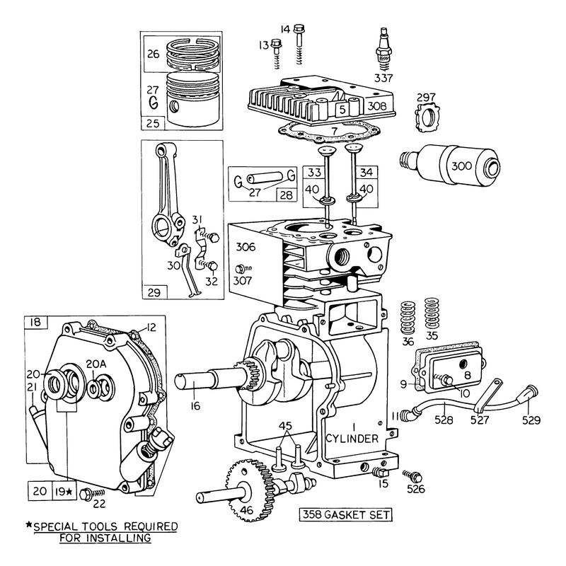 Engine Briggs & Stratton Model No. 80292-0582-01