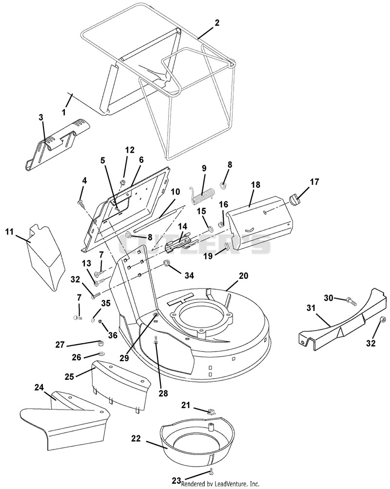 Mower Pan And Bag