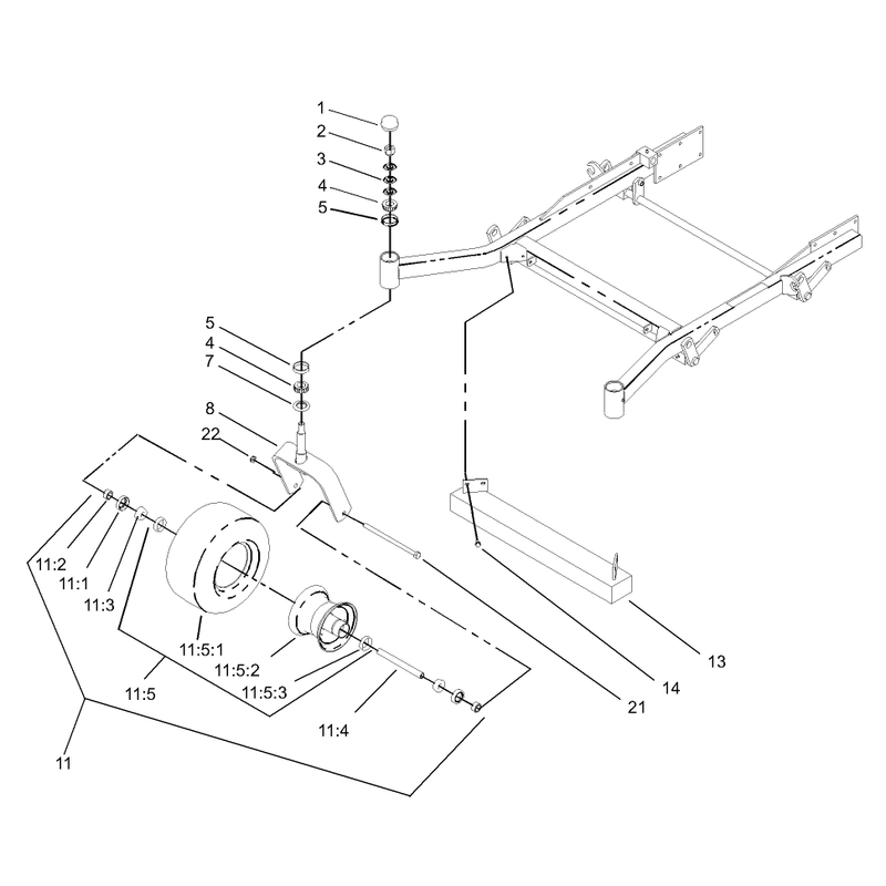 Caster and Wheel Assembly