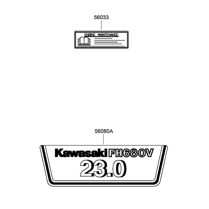 Label Assembly Kawasaki FH680V-GS13