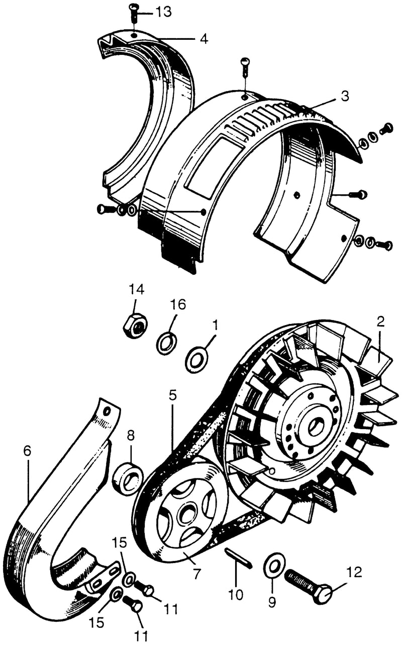 FAN PULLEY@V-BELT