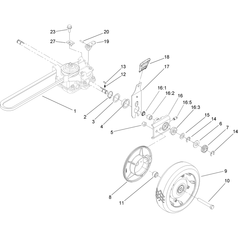 Rear Drive and Wheel Assembly