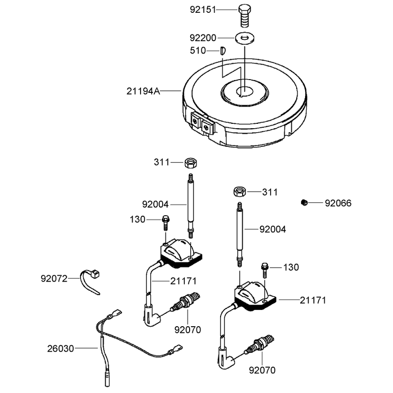 Electric Equipment Assembly  Kawasaki FH541V-DS23