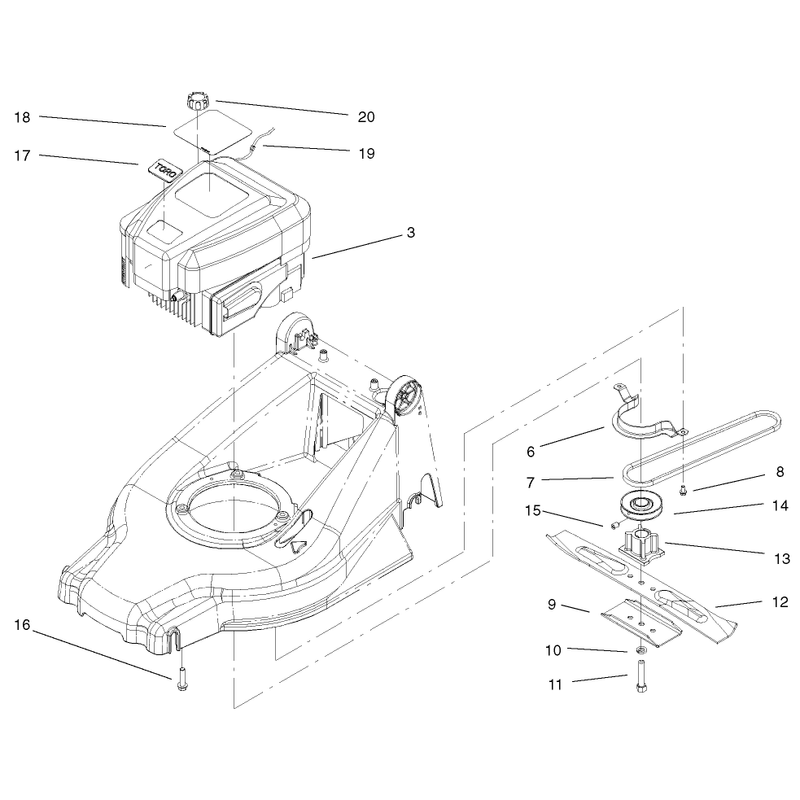 Engine and Blade Assembly
