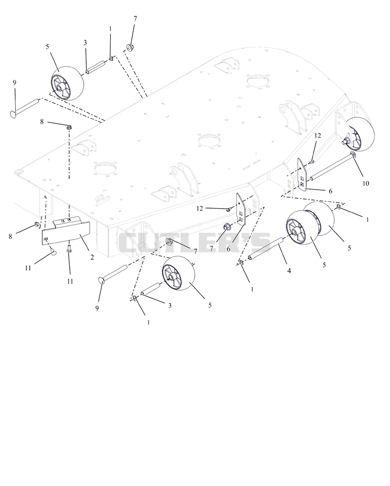 Anti-Scalp Wheels And Baffle - 48"