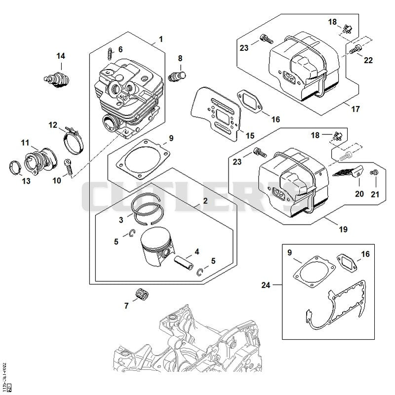 Cylinder, Muffler