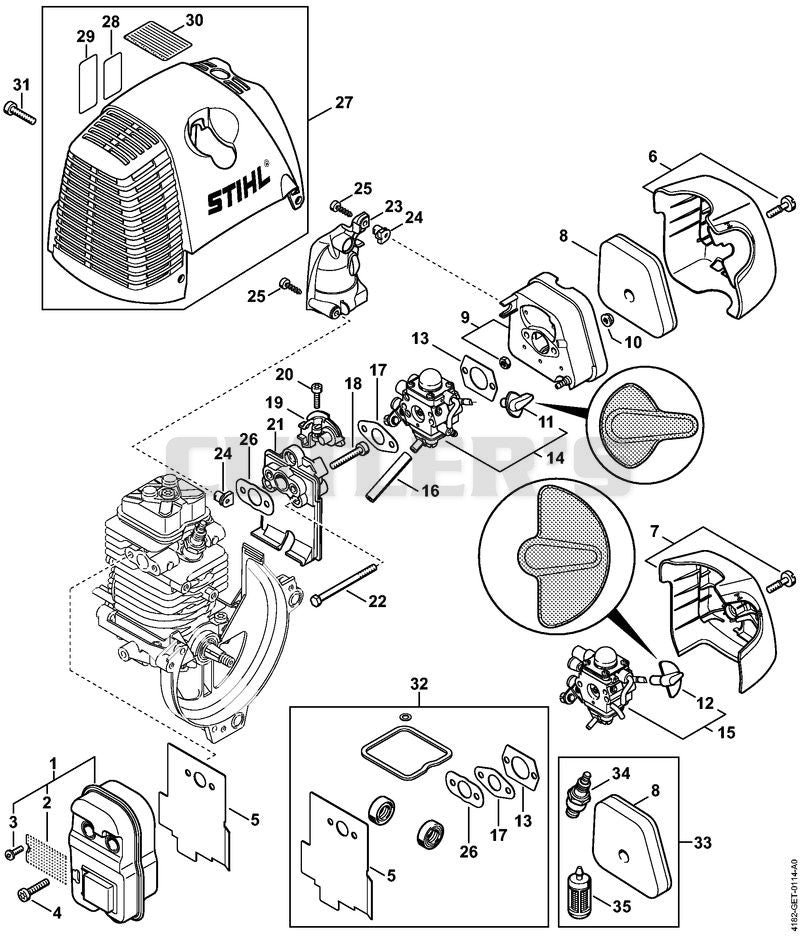 Muffler, Air filter ⇥ 508613634