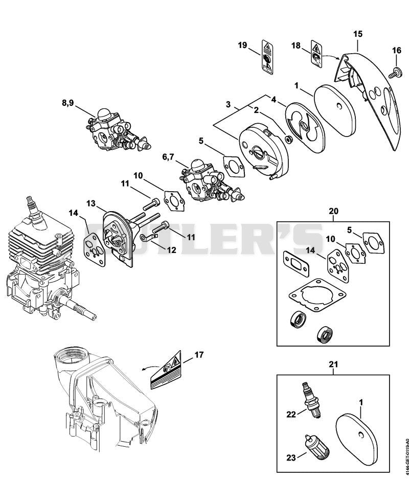 Air filter, Spacer flange