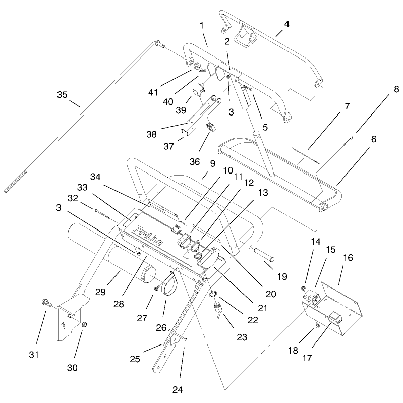 Handle and Control Panel Assembly