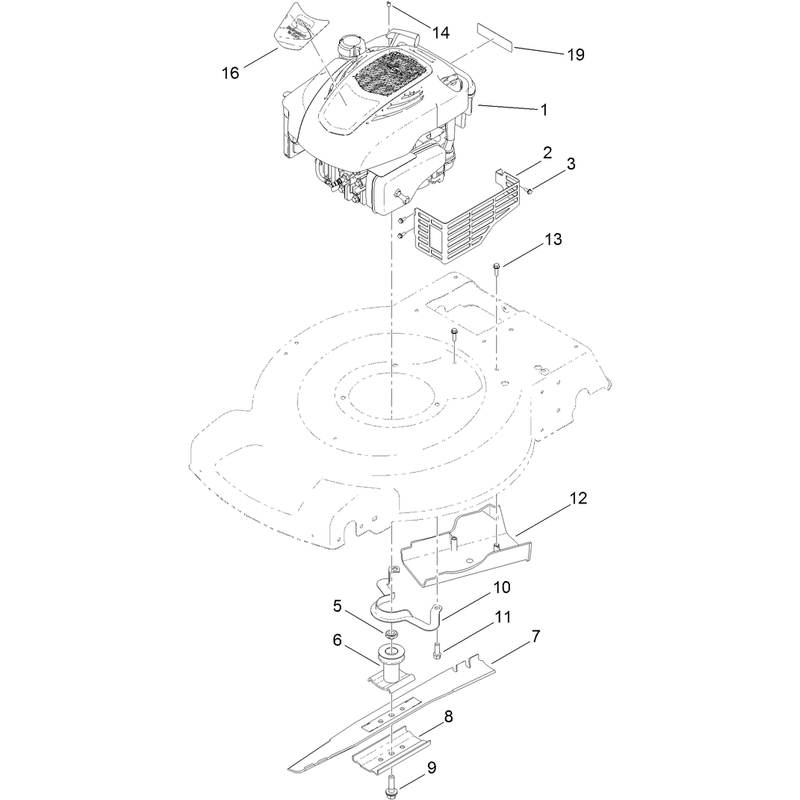 Engine and Blade Assembly