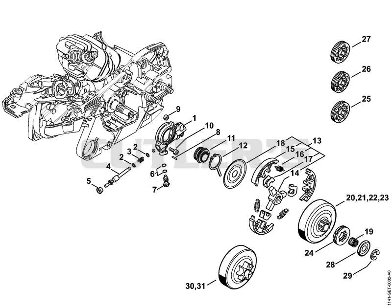 Oil pump, Clutch