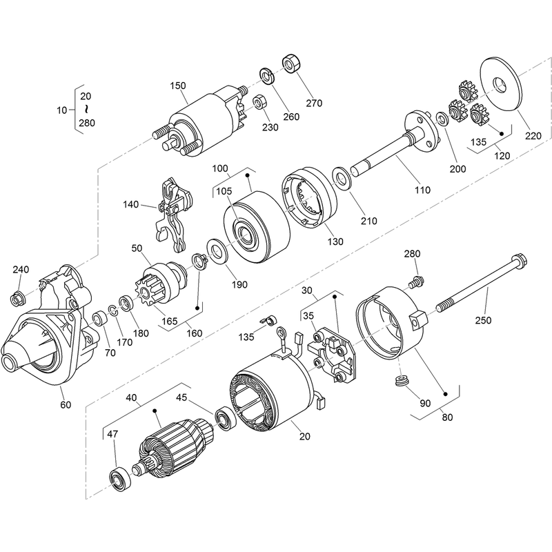 Starter Component Assembly No 100-2179